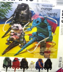 6279 BIG ADORABLE STUFFED EYELASH LIZARDS 49'', 31'' PATTERN